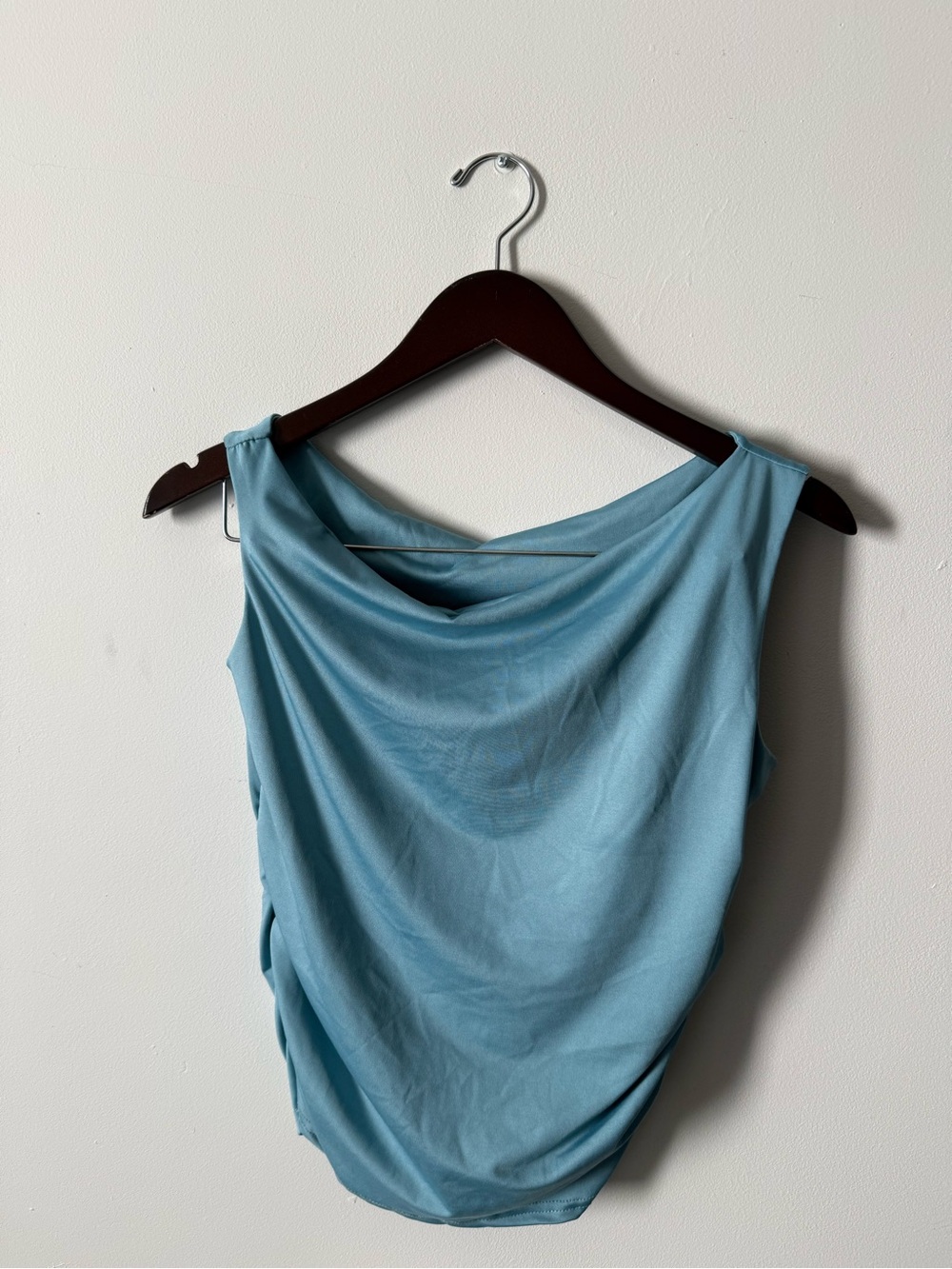 Amazon Women's Sky Blue Cowl Neck Camisole